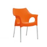 Poltrona in tecnopolimero e gambe in alluminio - ISC2120