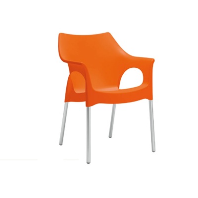 Poltrona in tecnopolimero e gambe in alluminio - ISC2120